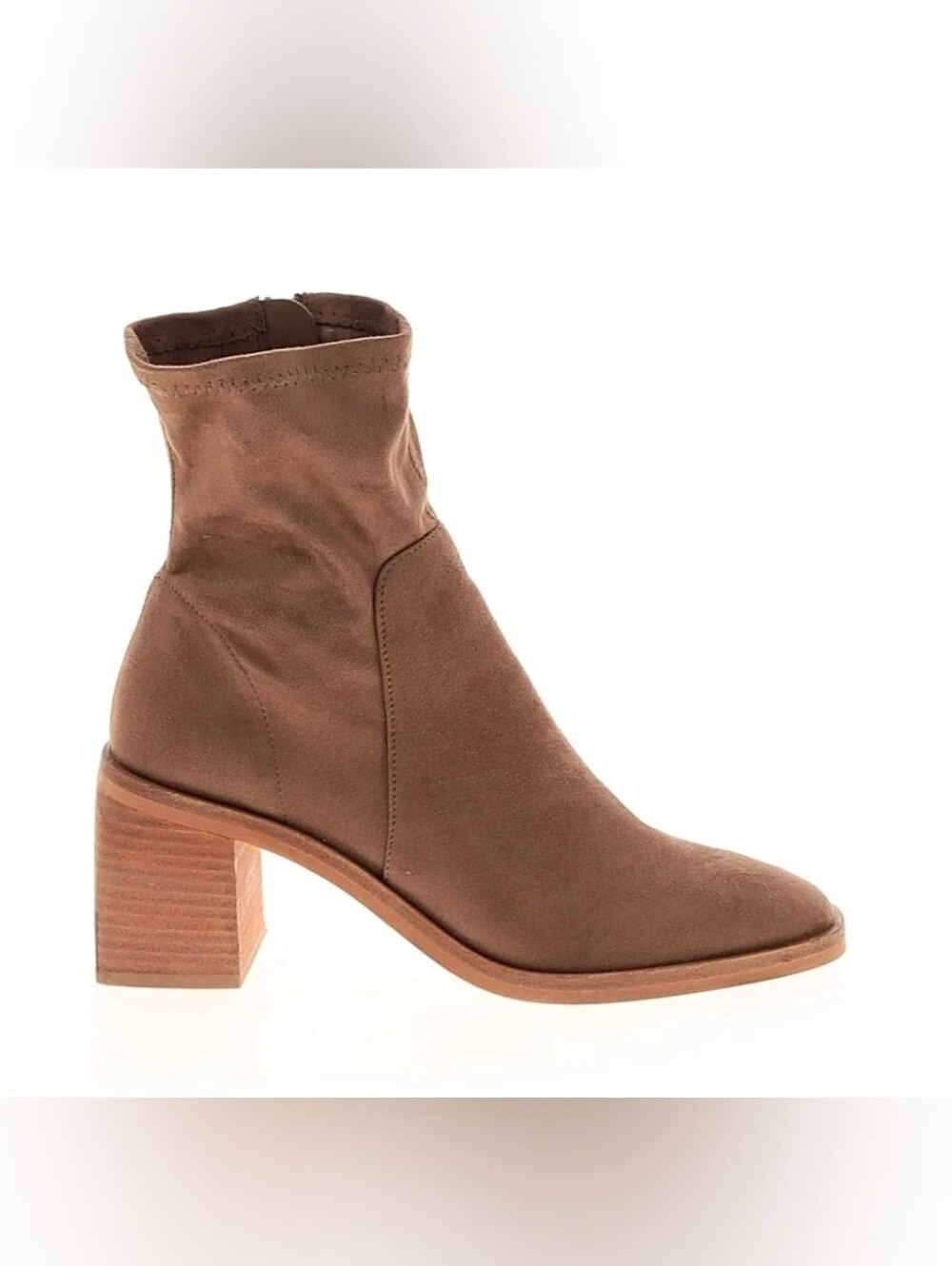 Dolce Vita Brown Tan Suede Ankle Boots Classic Zip Closure Size 10